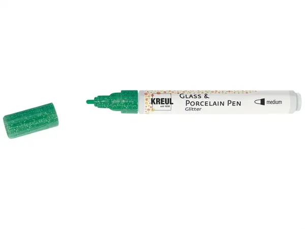 Markere Kreul Glitter pentru sticla si portelan,varf mediu 1-3 mm,diverse culori