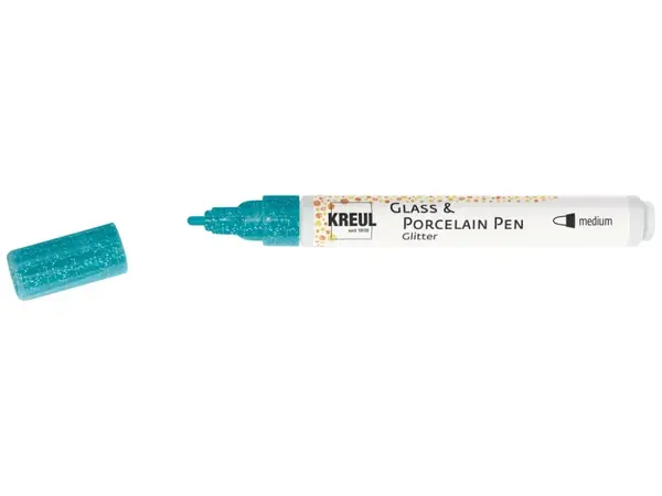 Markere Kreul Glitter pentru sticla si portelan,varf mediu 1-3 mm,diverse culori