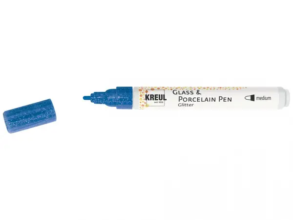 Markere Kreul Glitter pentru sticla si portelan,varf mediu 1-3 mm,diverse culori