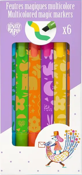 Markere magice Djeco Lovely Paper - 6 buc