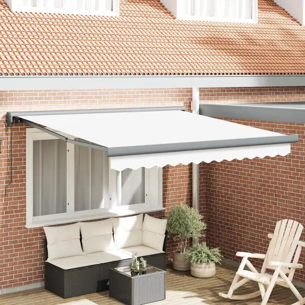 Markiza retractabila automata Gossi alb 300x250 cm, material de inlocuire pentru markiza Gossi pentru cadru de 3x2.5 m alb