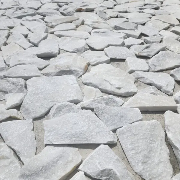 Marmura Poligonala Rock Face White