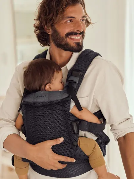 Marsupiu anatomic cu multiple pozitii de purtare colectia Harmony 3D Mesh Anthracite Editie Limitata