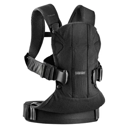 Marsupiu Anatomic One Air - Black, 3D Mesh, Babybjorn