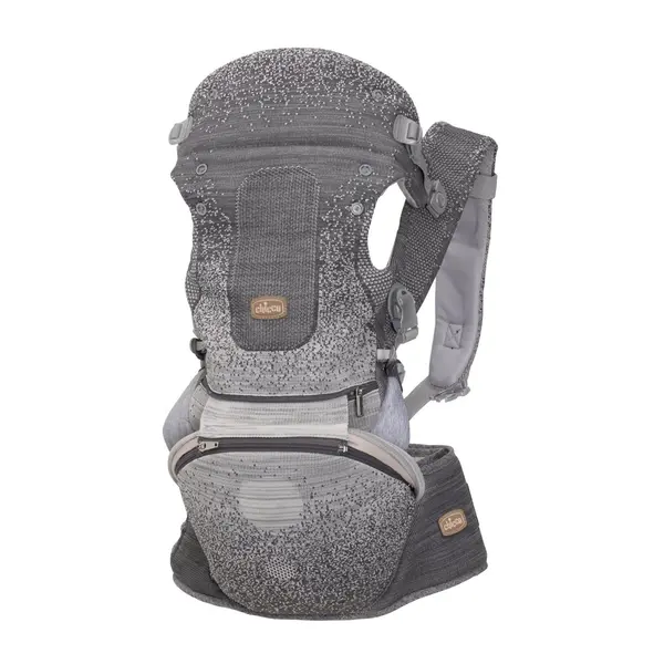 Marsupiu ergonomic multifunctional Chicco Airy Hip Fit 3 in 1, Pebble (Gri), 0 luni+