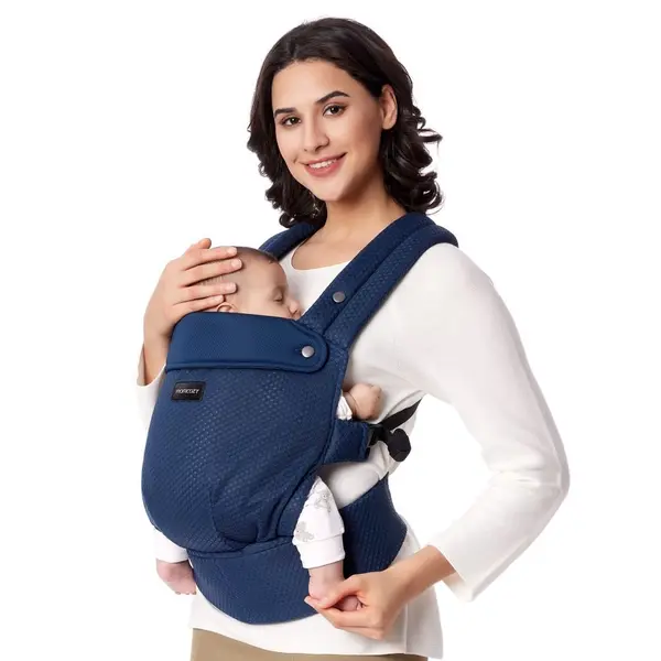 Marsupiu pentru nou nascut Momcozy Air Mesh blue