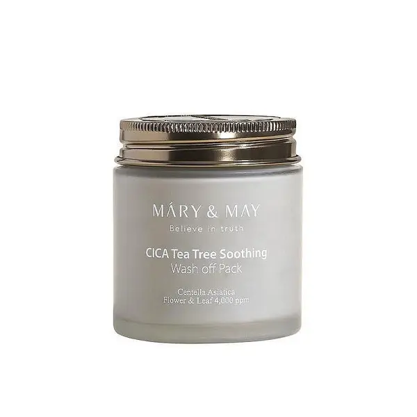 Mary and May CICA TeaTree Soothing Wash off Pack Mască facială liniștitoare cu argilă cu centella asiatică Volum 125 g