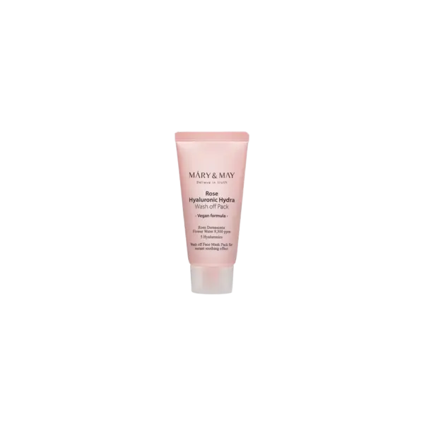 Mary and May Rose Hyaluronic Hydra Wash Off Pack Mască facială hidratantă cu argilă Volum 30 g