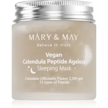 Mary&May Calendula Peptide Ageless Sleeping Mask mască de noapte calmantă cu efect antirid