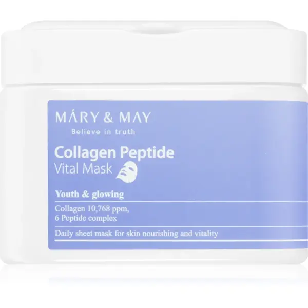 Mary&May Collagen Peptide Vital Mask set de măști textile cu efect antirid 30 buc