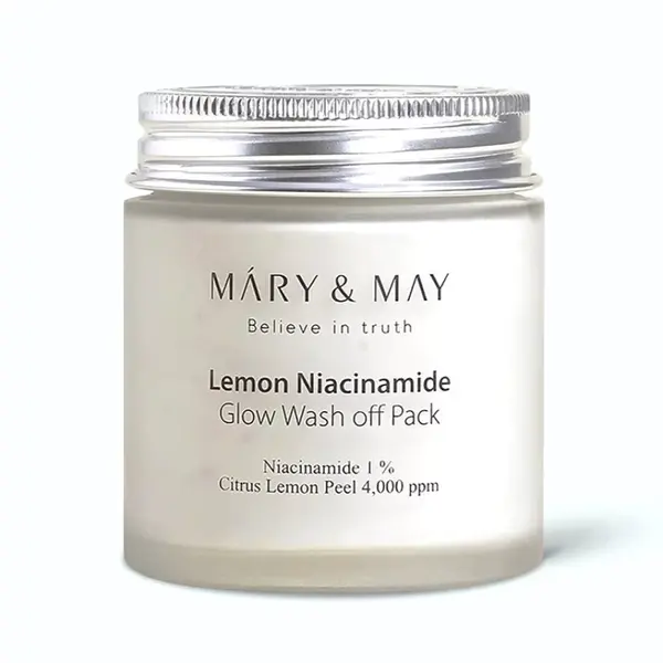 Mary & May – Lemon Niacinamide Glow Wash Off Pack, 125g