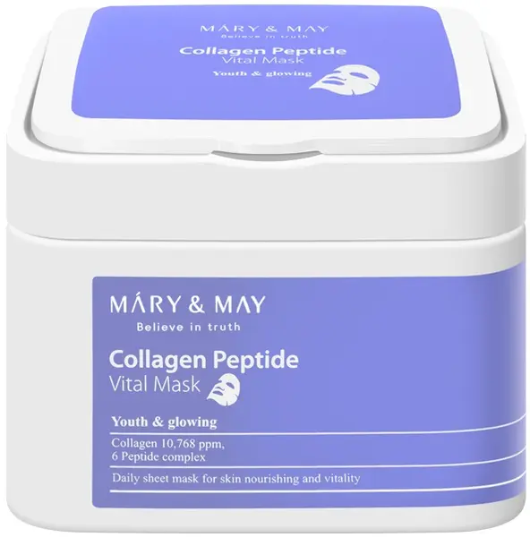 Mary&May Măști de față Collagen Peptide Vital, 30 buc