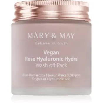 Mary&May Rose Hyaluronic Hydra Wash off Pack mască facială intens hidratantă cu efect calmant
