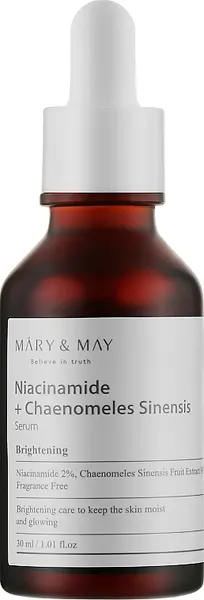 Mary&May Ser facial Niacinamide+Chaenomeles Sinensis, 30 ml