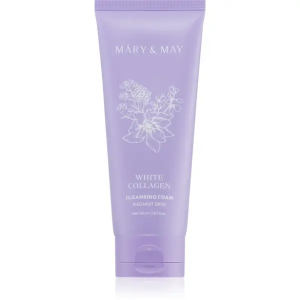 Mary&May White Collagen Cleansing Foam spuma demachianta cu o textura cremoasa cu niacinamidă 150 ml