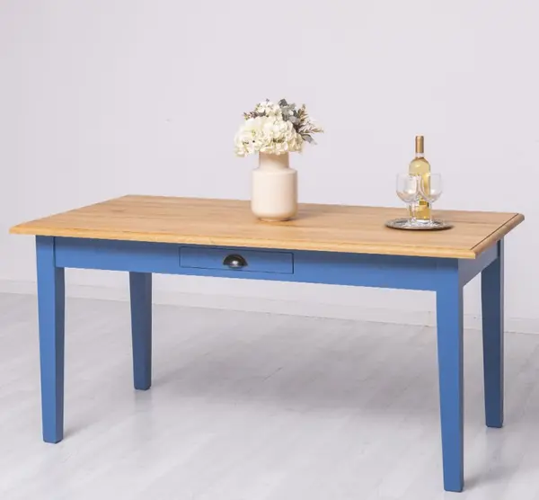 Masa 160x90cm, blat stejar cu finisaj Dublu color