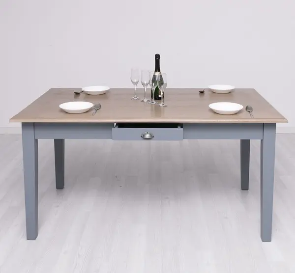 Masa 180x90cm, blat stejar cu finisaj Dublu color