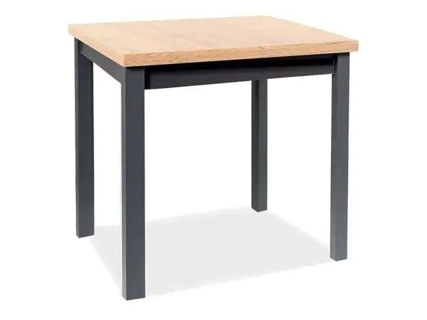 Masa Adam stejar artizan/negru L90x65 cm