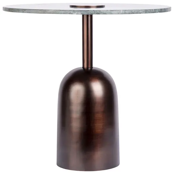 Masă Auxiliară din metal, piatră, 47/47/47 cm