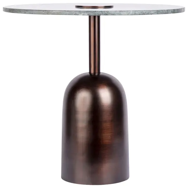 Masă Auxiliară din metal, piatră, 47/47/47 cm