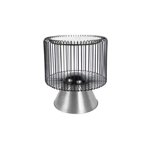 Masă Auxiliară din metal, piatră, 51/51/56,5 cm