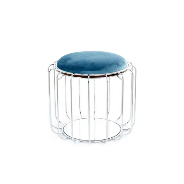 Masă Auxiliară din metal, plastic, sticlă, textil, material pe bază de lemn, 50/50/45 cm