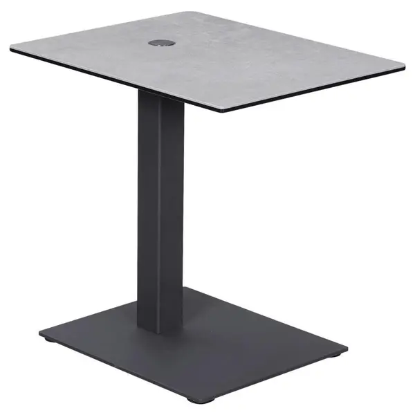 Masă Auxiliară din metal, sticlă, ceramică, 45/35/45-65 cm