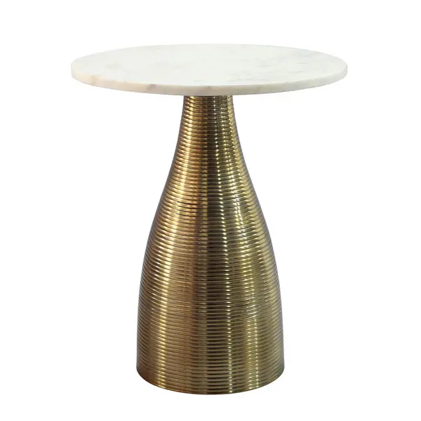 Masă Auxiliară din piatră, metal, 40/40/48 cm