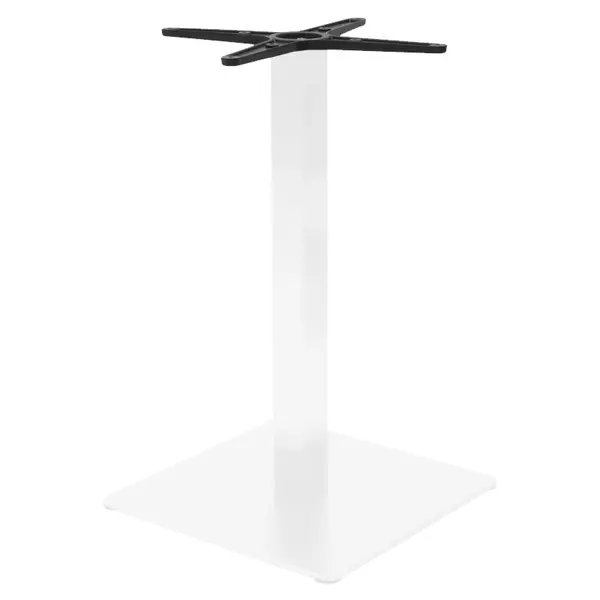 Masă bar cu bază metalică, Stofan, metal, alb-negru, 45x45x108 cm