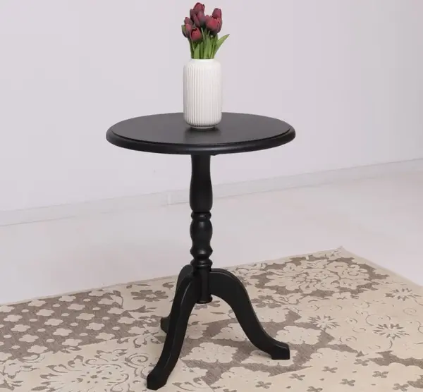 Masa cafea rotunda cu finisaj Black