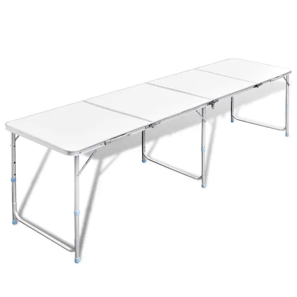 Masa camping din aluminiu reglabila 240 x 60 cm