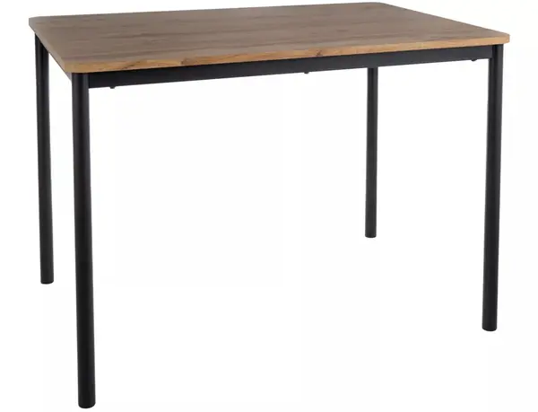 Masa City stejar artizan/negru L110xl75 cm