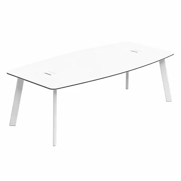 Masa conferinta Elite, picioare metalice - dimensiuni 2200*1100*750 , White