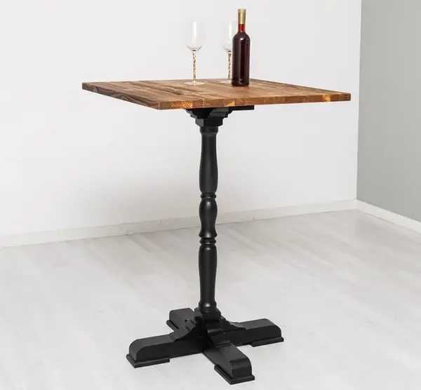 Masa de bar 110cm - Culoare Top_P064 - Culoare Corp_P003 - DUBLU COLOR cu finisaj Deep Brushed (Top plate)