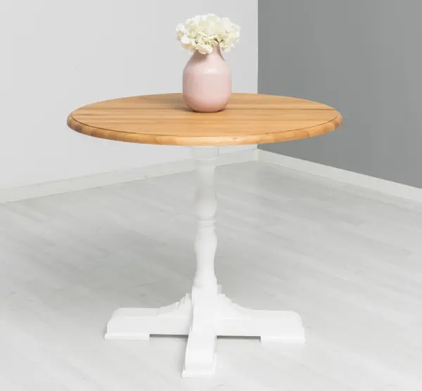 Masa de bar cu blat rotund 78cm, blat stejar - Culoare Top_P089 - Culoare Corp_P004 - DUBLU COLOR cu finisaj Dublu color