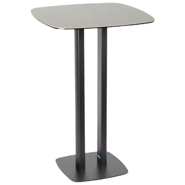 Masă De Bar din metal, sticlă, ceramică, 70/70/105 cm,