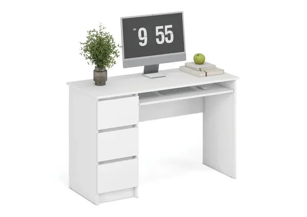 Masa de birou Cino alba L120 cm