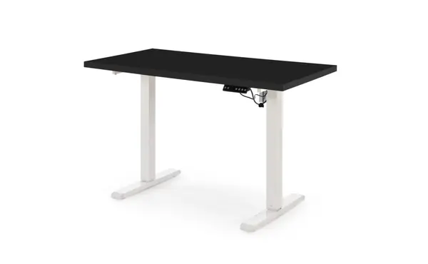 Masa de birou cu functie de reglare a inaltimii B54 negru/alb L120 cm