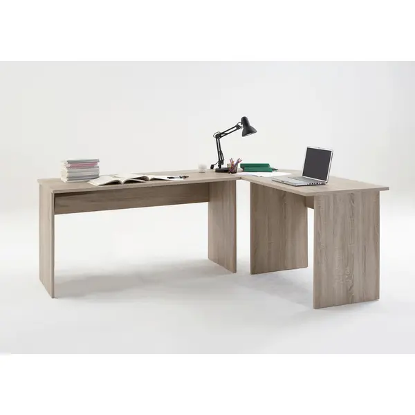 Masă De Birou Pe Colț, 205/155/76 cm, material pe bază de lemn
