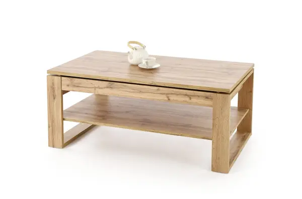 Masa de cafea Betty stejar artizan cu blat rabatabil L114 cm