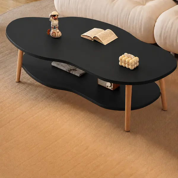 Masa de Cafea in Forma de Nor Cloud Table 2 Nivele 100cm Alb Design Modern