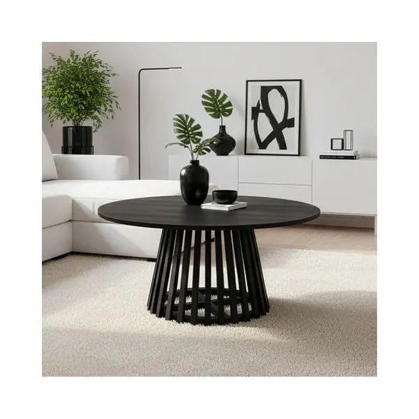 Masa de cafea Radiane Solid, design natural, lemn de acacia, 80x40 cm