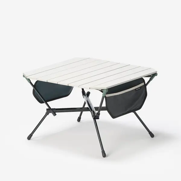 Masă de camping compactă, 2 persoane, alb