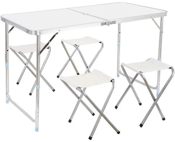 Masă de camping cu 4 scaune și orificiu pentru umbrelă Maxima - 60021001