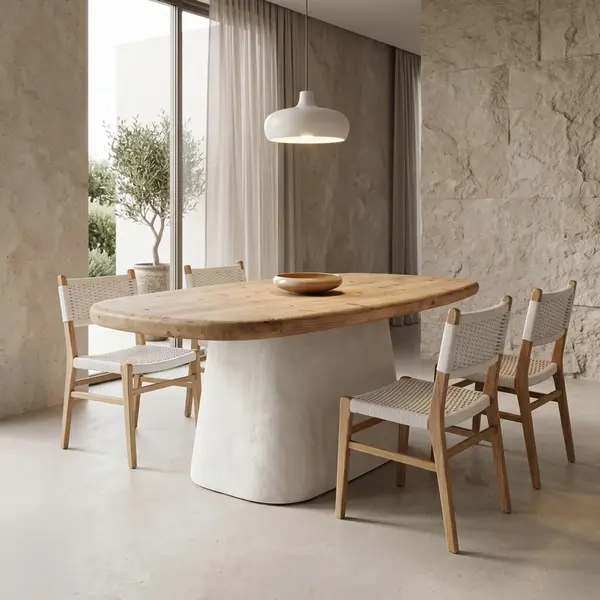 Masa de dining, Herona, Pako, Alb 180x90x78 cm