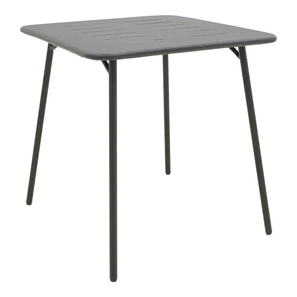 Masă de exterior Moraja, Negru, 70x70x73 cm