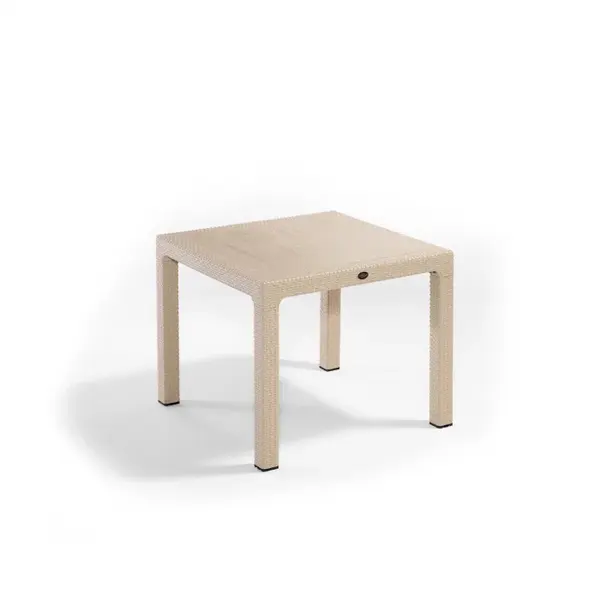 Masa de gradina CLASSI, model ratan, cappucino, 90x90 cm