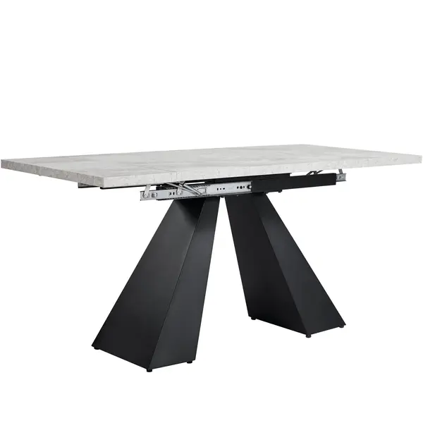 Masă de luat extensibilă, Negru+Gri | Aosom Romania