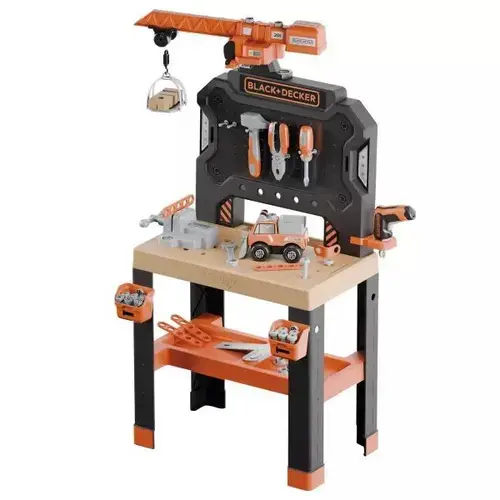 Masa de lucru Black and Decker cu macara, Smoby