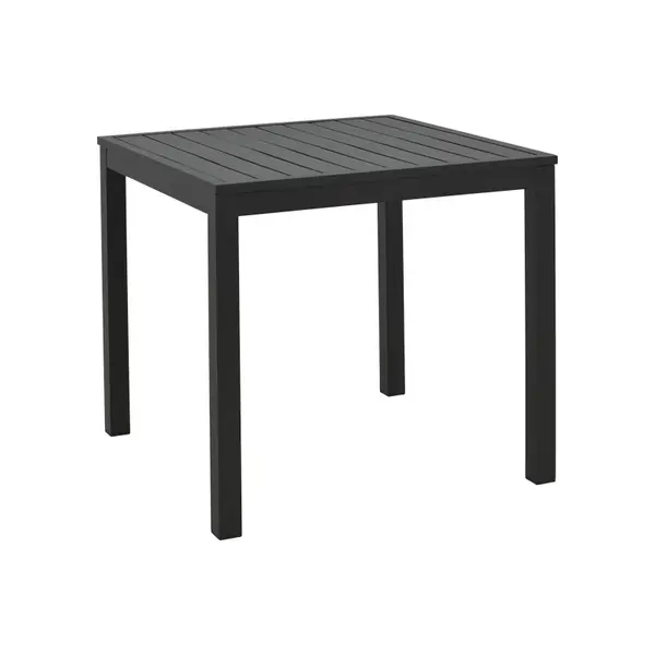 Masa de plaja Kliton, Pako World, Aluminiu, Negru, 45x45x41 cm